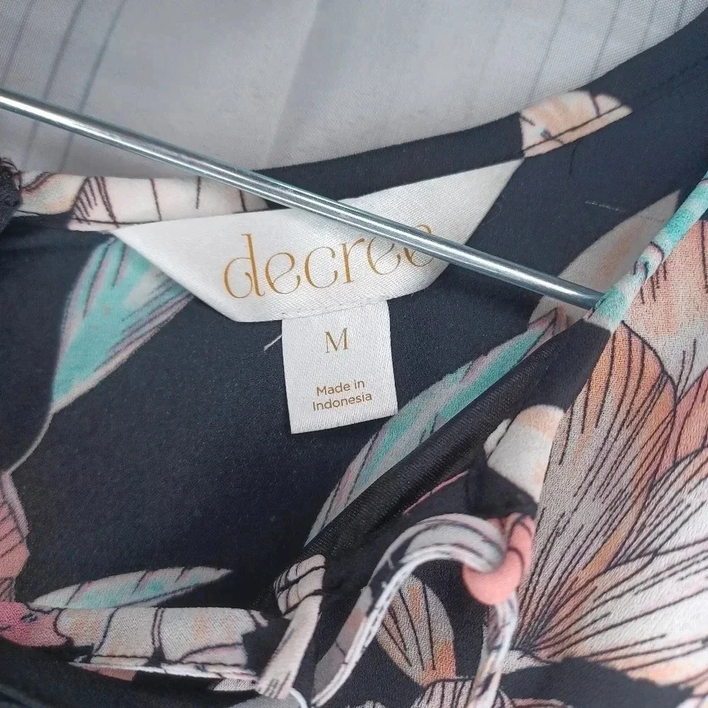 Decree bell sleeve boho floral tie front romper